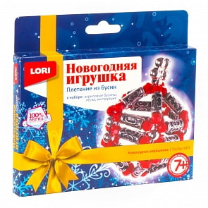 Плетение из бусин - Новогодняя игрушка. Новогоднее украшение (Lori, Пз/Бус-003)