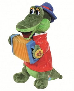 Мягкая игрушка – Крокодил Гена с аккордеоном, озвученный, 33 см. (Мульти-Пульти, V40314/33MS26sim)