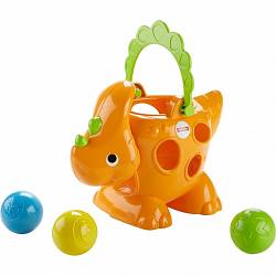 Развивающая игрушка - Fisher Price - Динозаврик - Играем с шариками (Mattel, Fisher Price, DRF93) - миниатюра