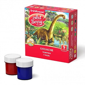 Гуашь ArtBerry с УФ защитой яркости, 9 цветов/20 мл (Erich Krause, 41745EK)