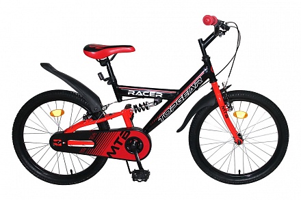 Детский велосипед-гибрид Racer, колеса 20 дюйм, задний амортизатор, 1 скорость, ножной тормоз 