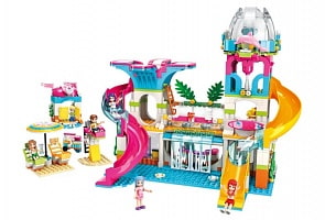 Конструктор с фигурками и аксессуарами - Аквапарк, 828 деталей (Enlighten Brick, BRICK2022)