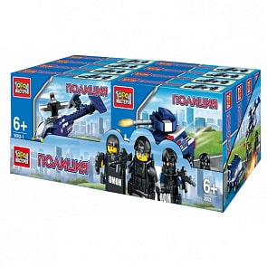 Конструктор – набор Полиция, 6 шт. в дисплее (Город Мастеров, LL-3002-Rsim)
