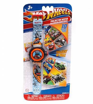 Часы наручные электронные Hot Wheels с проектором, 10 сменных изображений 