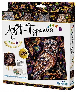 Мозаика Алмазные узоры Золотая Сова (Оригами, 03215)