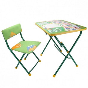 Набор детской мебели - Первоклашка, цвет зеленый (Ника, КУ1/13sim)